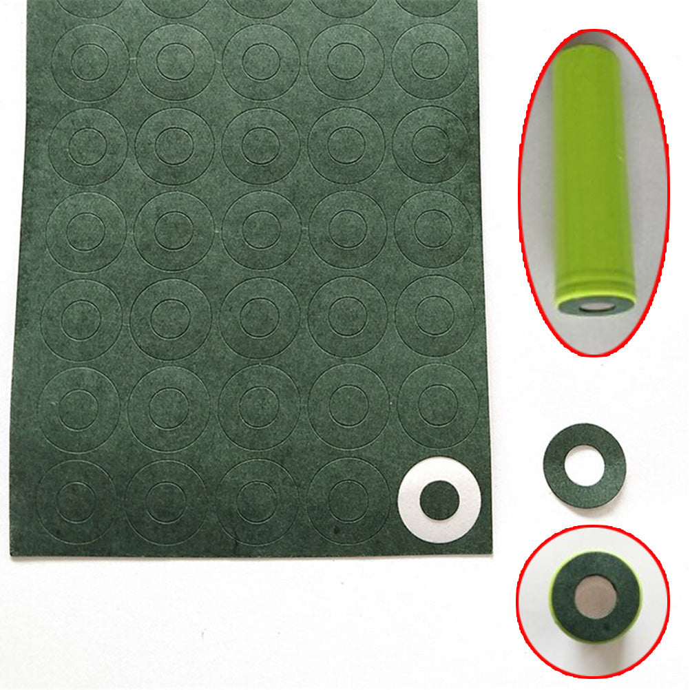 50 τεμάχια insulation paper green για μπαταρίες 18650